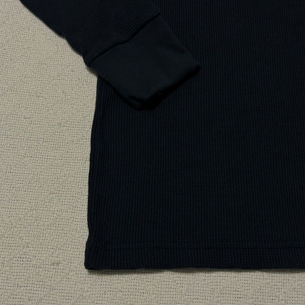JMR USA Thermal Shirt Mens Medium Navy Blue Waffle Long Sleeve Pullover - Picture 5 of 15